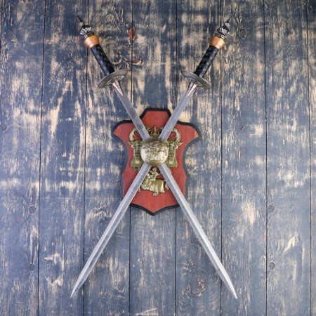 Souvenir weapons on the tablet "Knight's tournament", two swords on the shield, 71cm