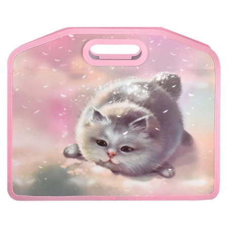 Folder with handles plastic A4, 370 x 300 x 110 mm, with a cut handle, Phoenix "Cat"-1