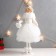 Interior doll "Princess in a lush white dress with heart" 20x20x50 cm