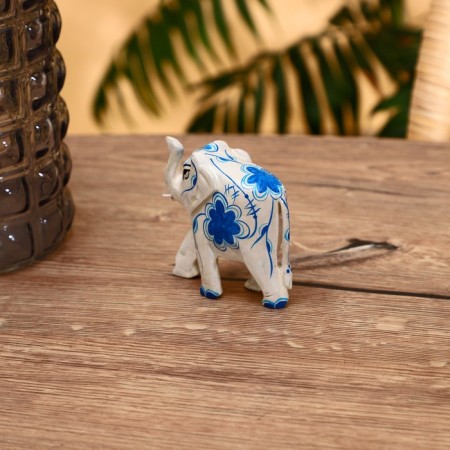 Souvenir "Elephant - Flower painting" Wood 8 cm-2