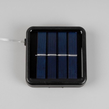 Girlynda "Horse tail" 10 threads of 2 m, silver thread, 200 LED, glow of multi, 2 modes, solar battery-7