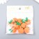 Decor for creativity plastic "Orange with leaves" set of 10 pcs 2.5x2 cm
