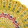 Largan Rishtan ceramics "Flowers", 41 cm, red, corrugated