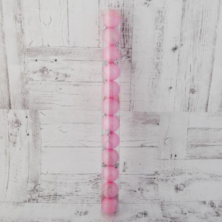 Set of balls plastic D-4 cm, 12 pcs "overflow" pink-1
