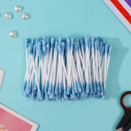 Blue cotton sticks 100 pcs in p/floor package