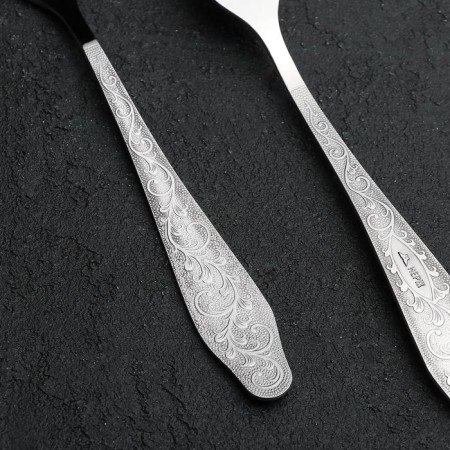 Dining room "Dubrava", h = 19.5 cm, thickness 2 mm, silver color-1