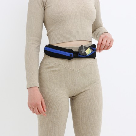 Waist bag for a zipper, black/blue color-6