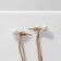 Earrings with pearls "chains" bead, white color in gold