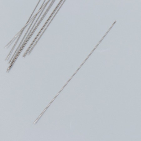 Needles metal for beads in a glass flask thin set 10 pcs Ø 0.45x100 mm 1.5x1.5x14 cm-2