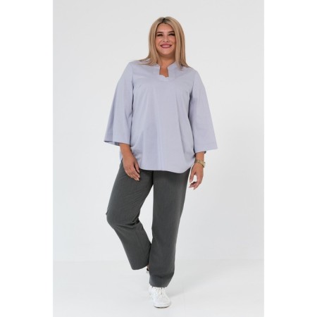 Female blouse, size 58, gray color-1