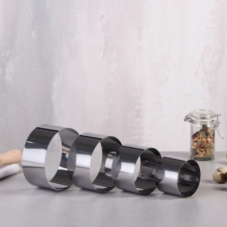 A set of baking forms and calculation "Circle", D-10, H-5 cm, 4 pcs
