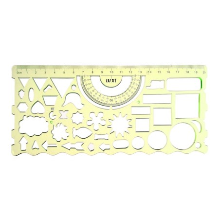 Set of stencils, 2 pieces, geometric shapes, plastic, mix-8