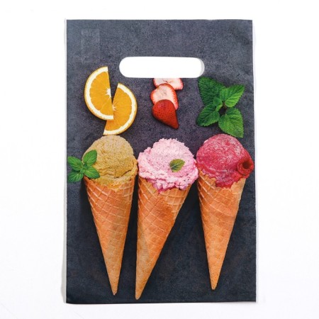 Package "Ice Cream", polyethylene with a cut pen, 20x30 cm, 30 μm set 20 pieces