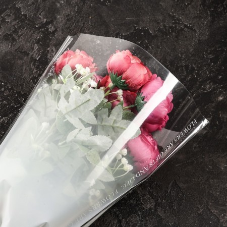 Packet of flowers, "transition", 30+9.5x45 cm, white-1