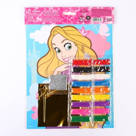 Set for creativity: fresco sand with sparkles (9 colors), "Rapunzel", princesses-6