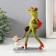 Souvenir Polystone Lak "Frog with Dog" 12.2x5.2x16.7 cm
