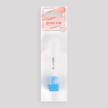Diamond cutzes for manicure "Flame", medium grain, 2.7 × 8 mm, in a plastic case-4