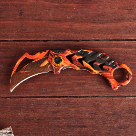 Knife Kerambit "Fiery" 19cm, blade 70mm/1mm-2