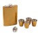Gift set 6 in 1: Flaw 270 ml, funnel, 4 glasses, gold 18 x 24 cm
