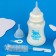 A set for feeding "Pigzon", a bottle of 150 ml, with 2 nipples and a ruff, white
