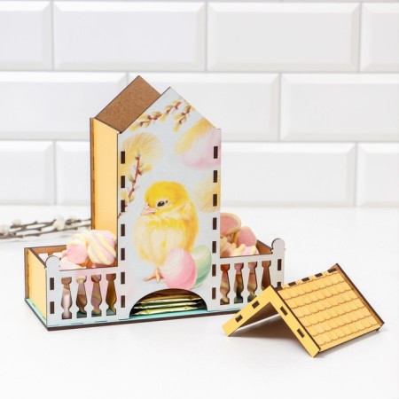 Tea house "chicken", 20x8.6 cm.-1