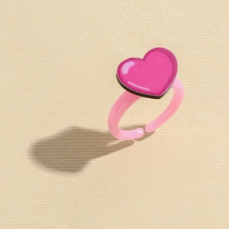 Children's ring "heart" 2 x 1.8 x 1.5 cm-2