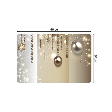 A set of napkins for setting the New Year's Shine table, rectangular, rounded edges, size 30x46 cm, 4 pcs-2