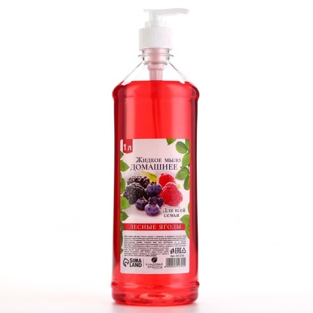 Liquid soap for hand, 1000 ml, aroma of forest berries, pantry of beauty