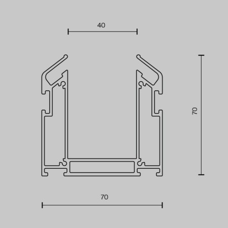 Technical tra1010MP-212S Accessories for Tracks Gravity, 2000x70.2x70.5 mm, white color-6