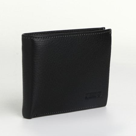 Male purse for magnet, clip for bills, separation for SIM cards, black color