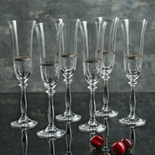 A set of glasses for champagne Bohemia Crystal 