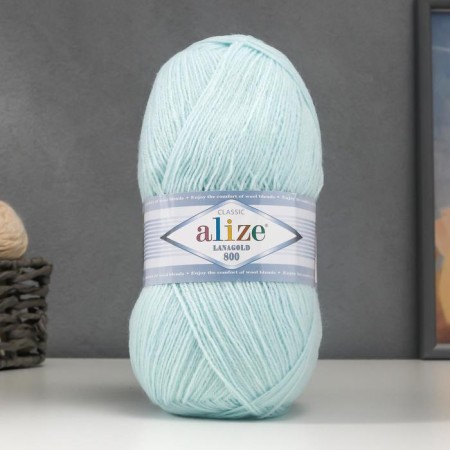 Yarn "Lanagold 800" 49% wool, 51% acrylic 730m/100g (522)