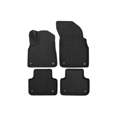 KVEST 3D mats in the salon for Audi Q7, 2015-2019 crossover, 4 pcs, black color)