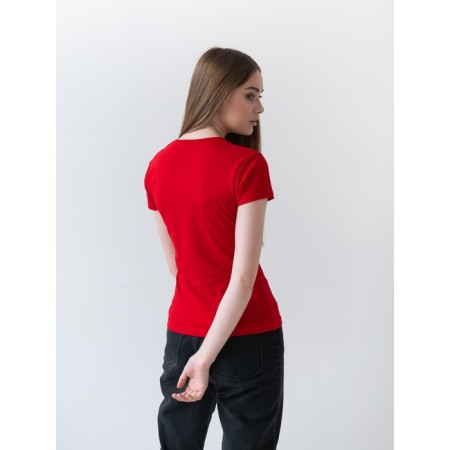Female T -shirt, size 42, red color-4