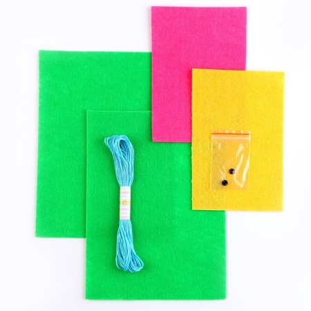 Set for creating a toy made of felt "cute dinosaurus"-2