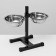 Stand with bowls, 2 x 500 ml, height 30 cm, collapsible, black