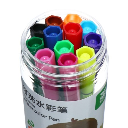 Flomasters 12 colors, in a tube, stripes, pink monkey-1
