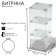 Desktop window, 2 shelves, 300 × 300 × 700, chipboard, glass color white