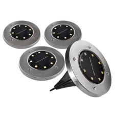 Светильник светодиодный ФАZА, SLR-S14 8SMD грунтовый, IP44, солнечная батарея, 4 шт