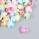 Beads for creativity plastic "Triple heart" Multi -colored set 20 g 0.7x1.1x1.1 cm