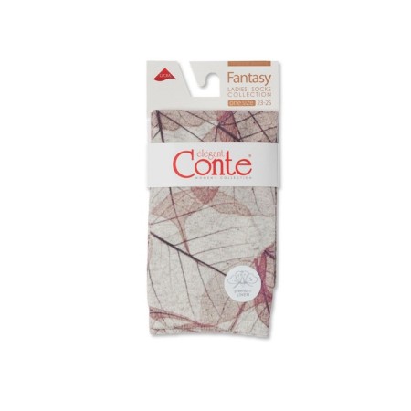 Women's socks CONTE Elegant Fantasy, size 23-25, beige color-2