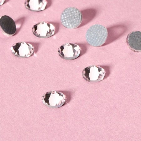 Thermocleic “cone” rhinestones, glass, ss20, d = 4.6 mm, 100 pcs, white color-2