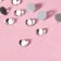 Thermocleic “cone” rhinestones, glass, ss20, d = 4.6 mm, 100 pcs, white color