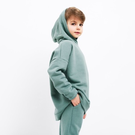 Kids (hoodies, trousers) minku color khaki, height 128 cm-6