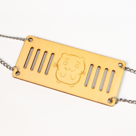 Large swing for rodents on chains, 13 x 6 cm, plywood-3