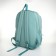School backpack from textiles, 3 pockets, turquoise color