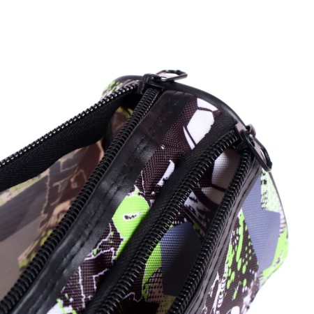School Penal Tubul on a zipper, 2 departments, "Football", mix-4