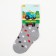 Socks for the boy "Blue Tractor", 16-18 cm, color gray color
