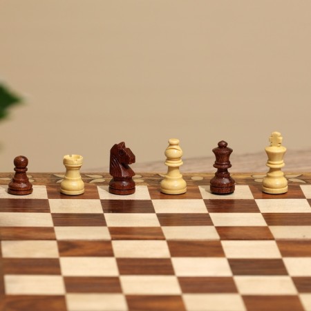 Folding chess, board 25x25 cm, tree shisham-2