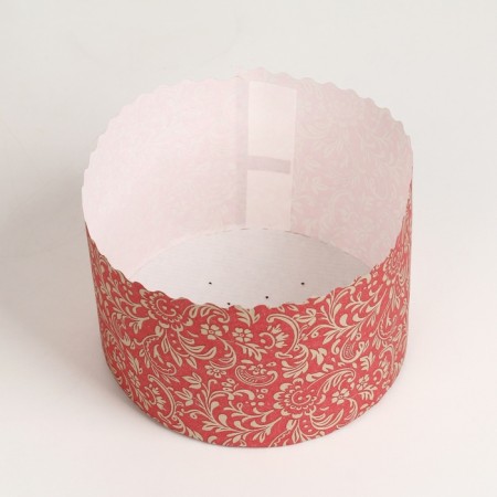 Paper forms for cupcake, muffins and kulich "red flora" 134x90 mm (packing 1400 pcs)-1